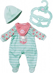 Одежда для куклы my first Baby Annabell 36 см., зеленая, с вешалкой (Zapf, 700-587G) - миниатюра